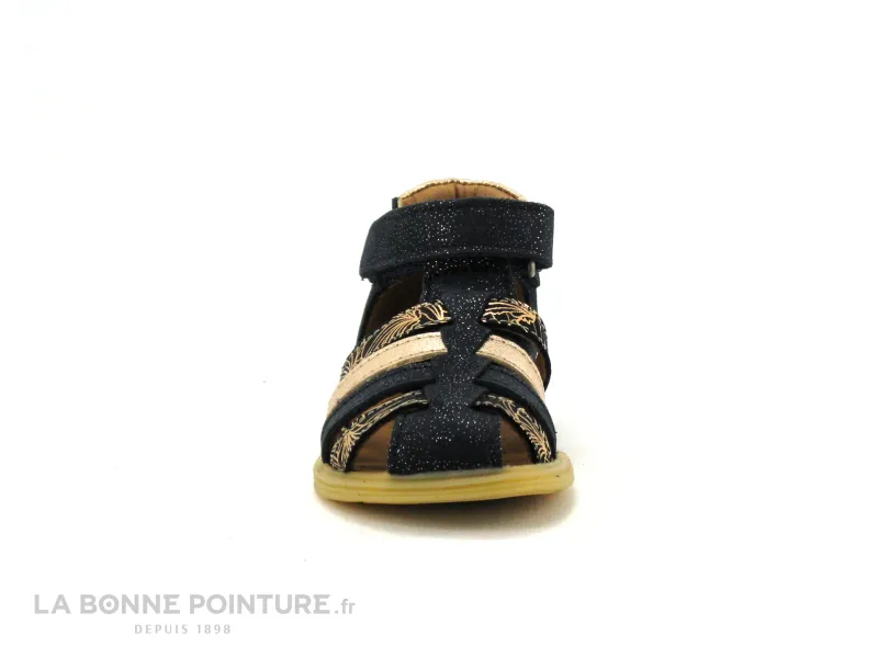 Achat chaussures Bellamy Bébé Sandale, vente Bellamy PAILLETTE Marine - Sandale premiers pas fille - Bout ferme