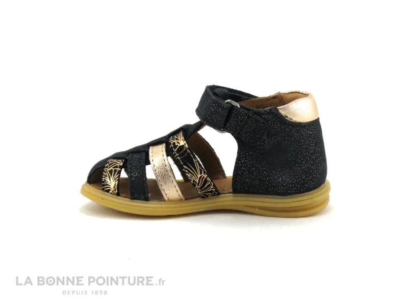 Achat chaussures Bellamy Bébé Sandale, vente Bellamy PAILLETTE Marine - Sandale premiers pas fille - Bout ferme