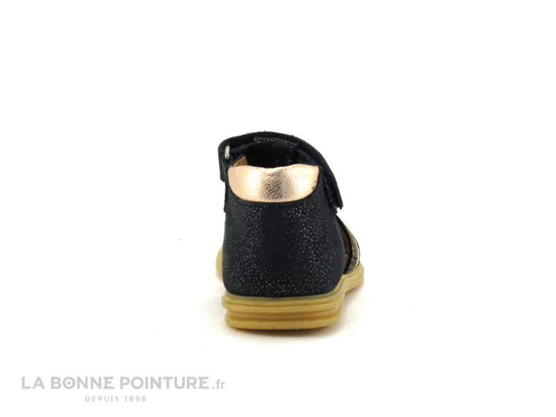 Achat chaussures Bellamy Bébé Sandale, vente Bellamy PAILLETTE Marine - Sandale premiers pas fille - Bout ferme