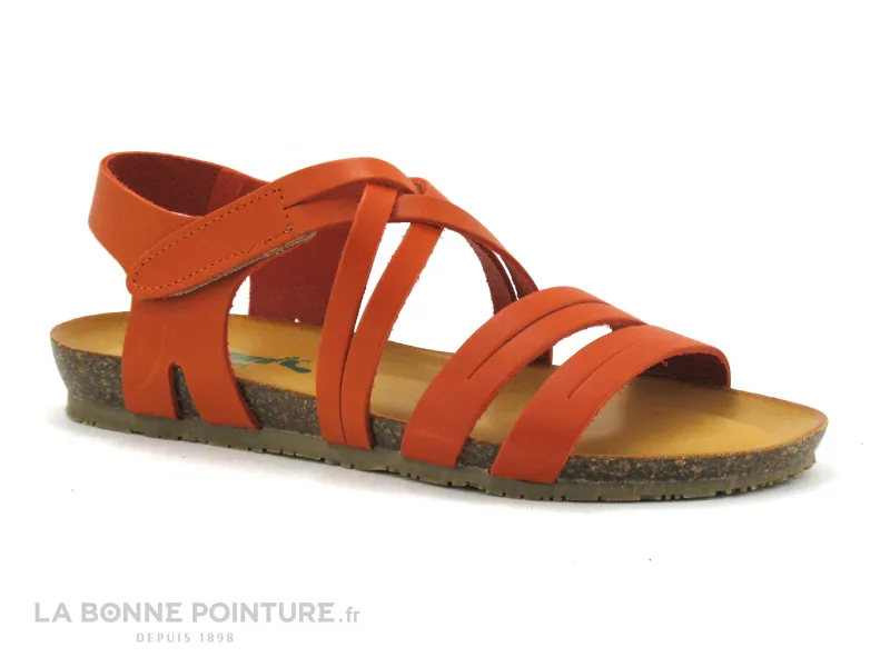 Achat chaussures BioNatura Femme Sandale et Nu-pieds, vente Bionatura 68 capraia Mandarine - Sandale orange Femme