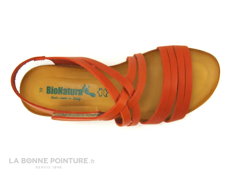 Achat chaussures BioNatura Femme Sandale et Nu-pieds, vente Bionatura 68 capraia Mandarine - Sandale orange Femme