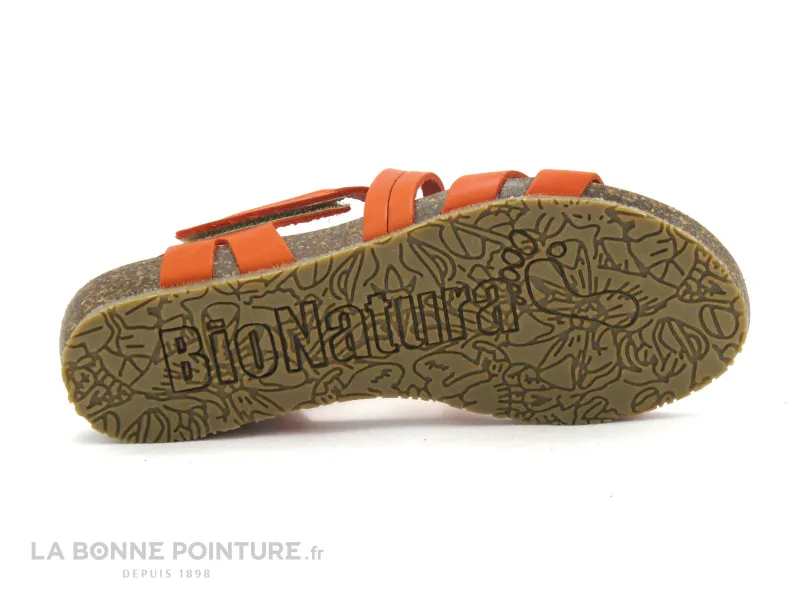 Achat chaussures BioNatura Femme Sandale et Nu-pieds, vente Bionatura 68 capraia Mandarine - Sandale orange Femme