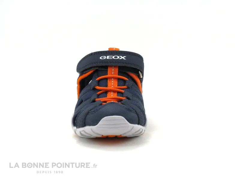 Achat chaussures Geox Bébé Sandale, vente Geox KRAZE B1524A Navy Orange - Sandale sport enfant