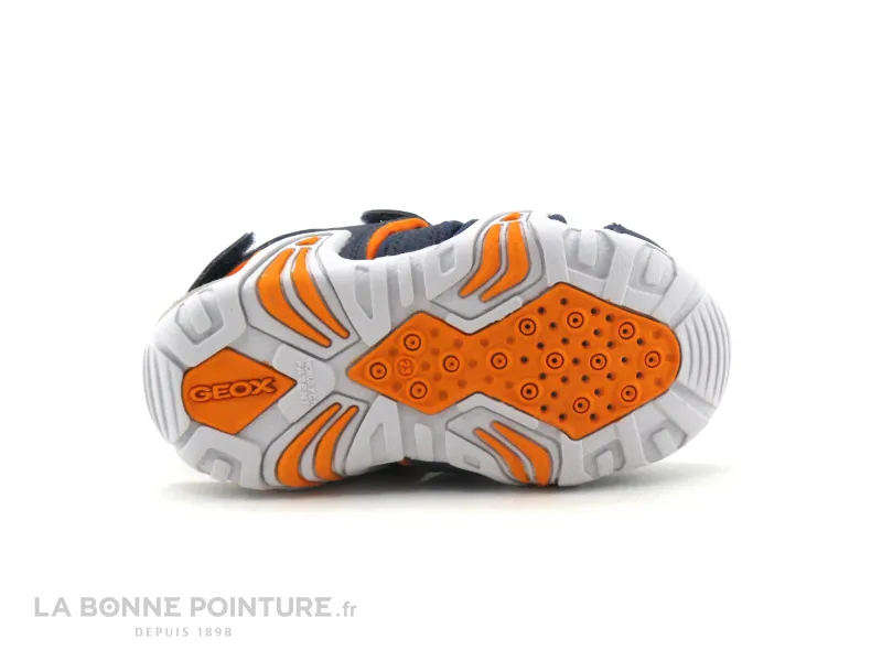 Achat chaussures Geox Bébé Sandale, vente Geox KRAZE B1524A Navy Orange - Sandale sport enfant