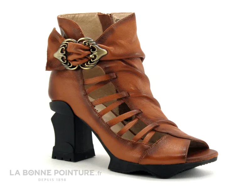 Achat chaussures Laura Vita Femme Sandale et Nu-pieds, vente Laura Vita Limited ARCMANCEO 32 Camel - Sandale talon haut