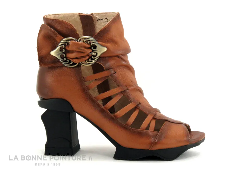 Achat chaussures Laura Vita Femme Sandale et Nu-pieds, vente Laura Vita Limited ARCMANCEO 32 Camel - Sandale talon haut