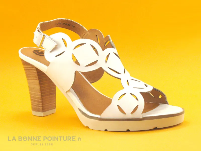 Achat chaussures MamZelle Femme Sandale et Nu-pieds, vente MamZelle TEMPUR Blanc - Sandale talon haut