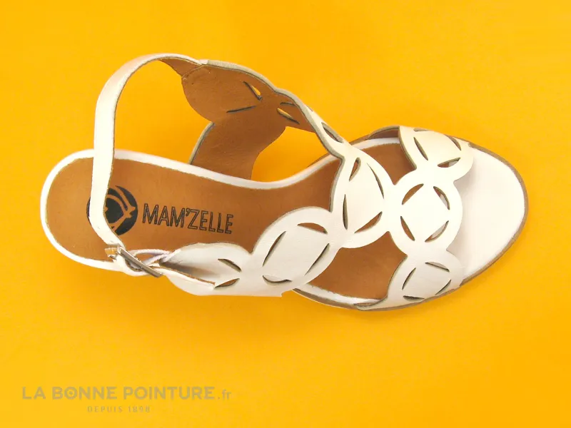 Achat chaussures MamZelle Femme Sandale et Nu-pieds, vente MamZelle TEMPUR Blanc - Sandale talon haut