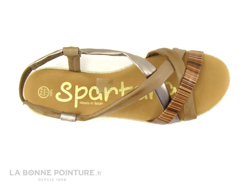 Achat chaussures Spartanas Femme Sandale et Nu-pieds, vente Spartanas SPEDRA Taupe Bronze - Sandale Femme