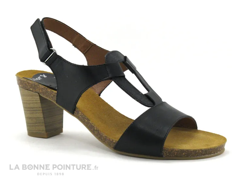 Achat chaussures Xapatan Femme Sandale et Nu-pieds, vente Xapatan 1112 - Sandale Femme cuir noir - Petit talon