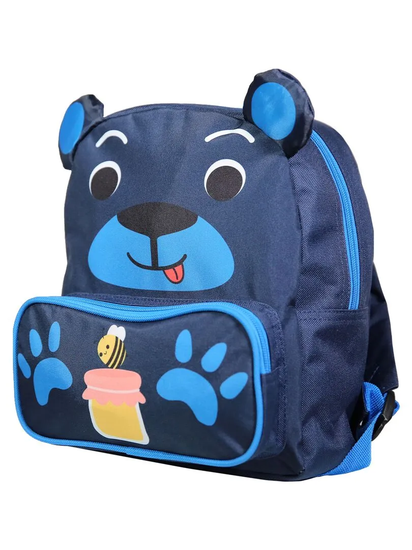 BAGTROTTER Sac à dos gouter 26 cm maternelle Kids Bleu Ourson - Bleu