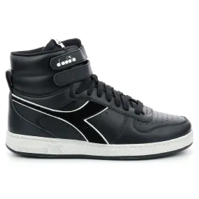 Baskets en Cuir Magic Bas Mid I noires