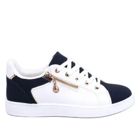 Baskets femme Barges Whitenavy blanche