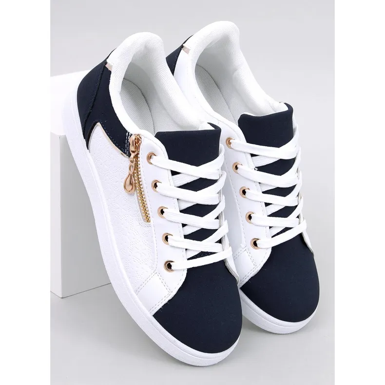 Baskets femme Barges Whitenavy blanche