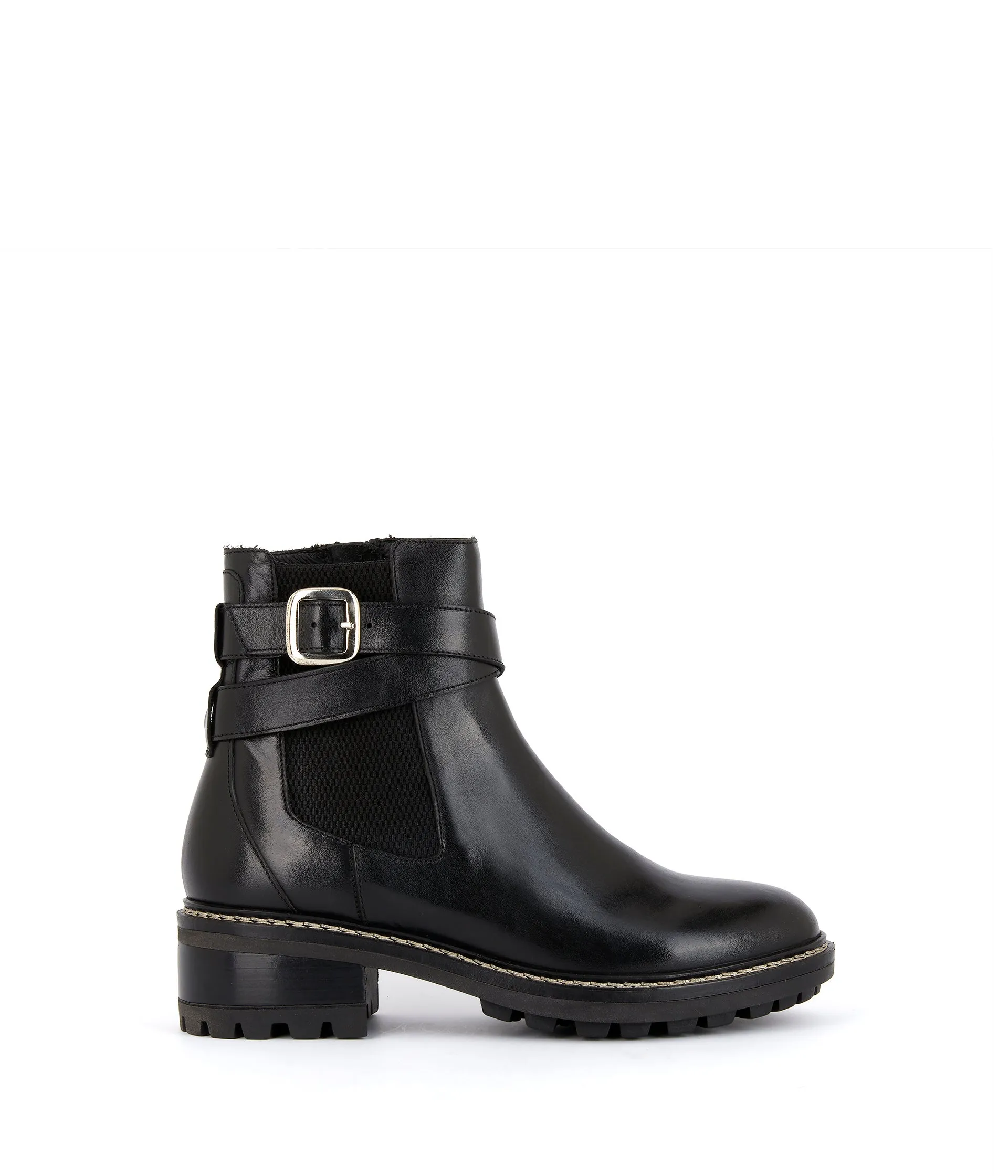 Boots cuir noir Anik