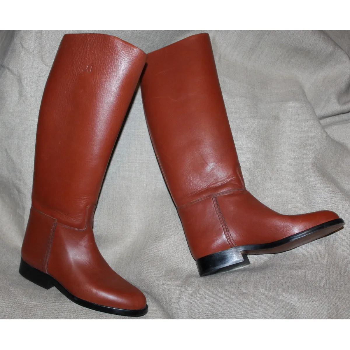 Bottes d'équitation Sergio Grasso P 37 2 cuir Marron Cavalière couture neuves