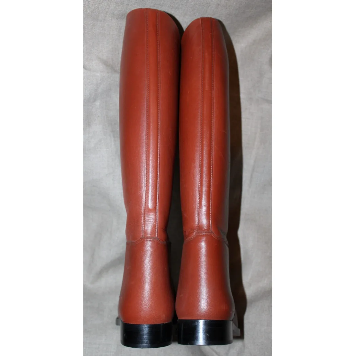 Bottes d'équitation Sergio Grasso P 37 2 cuir Marron Cavalière couture neuves