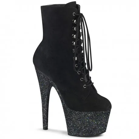 Bottines Plateformes Hautes Pleaser ADORE-1020FSMG Noir - Talons-Oh.com