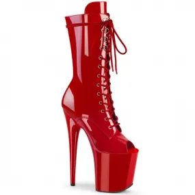 Bottines Plateformes Hautes Pleaser FLAMINGO-1051 Rouge vernis - Talons-Oh.com