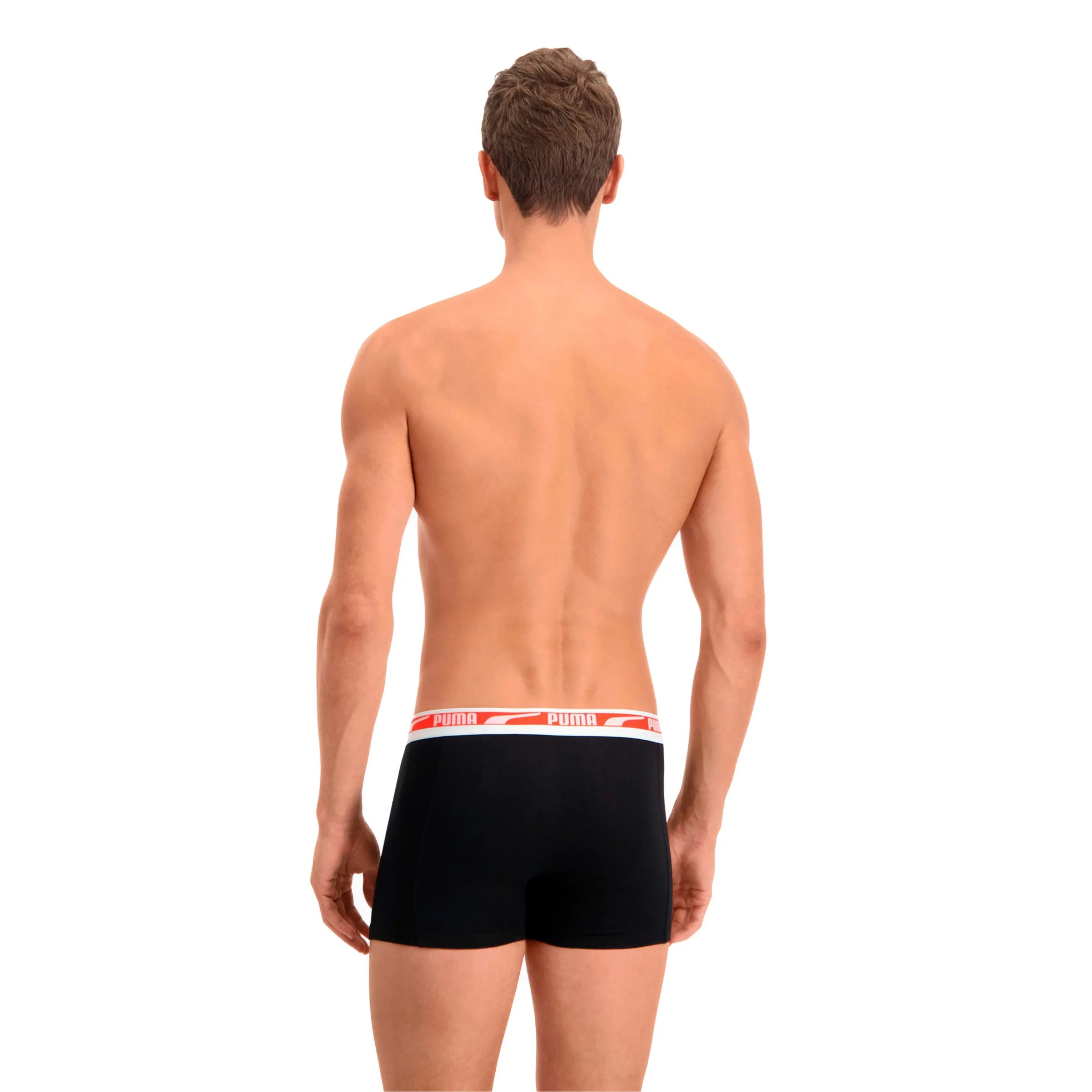 Boxer Multi logo - noir (Lot de 2) - Puma : vente shorty boxers hom...