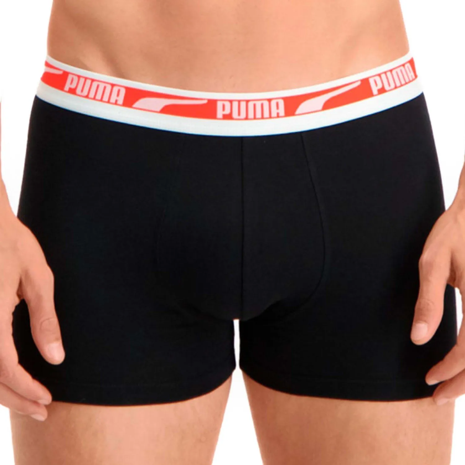 Boxer Multi logo - noir (Lot de 2) - Puma : vente shorty boxers hom...