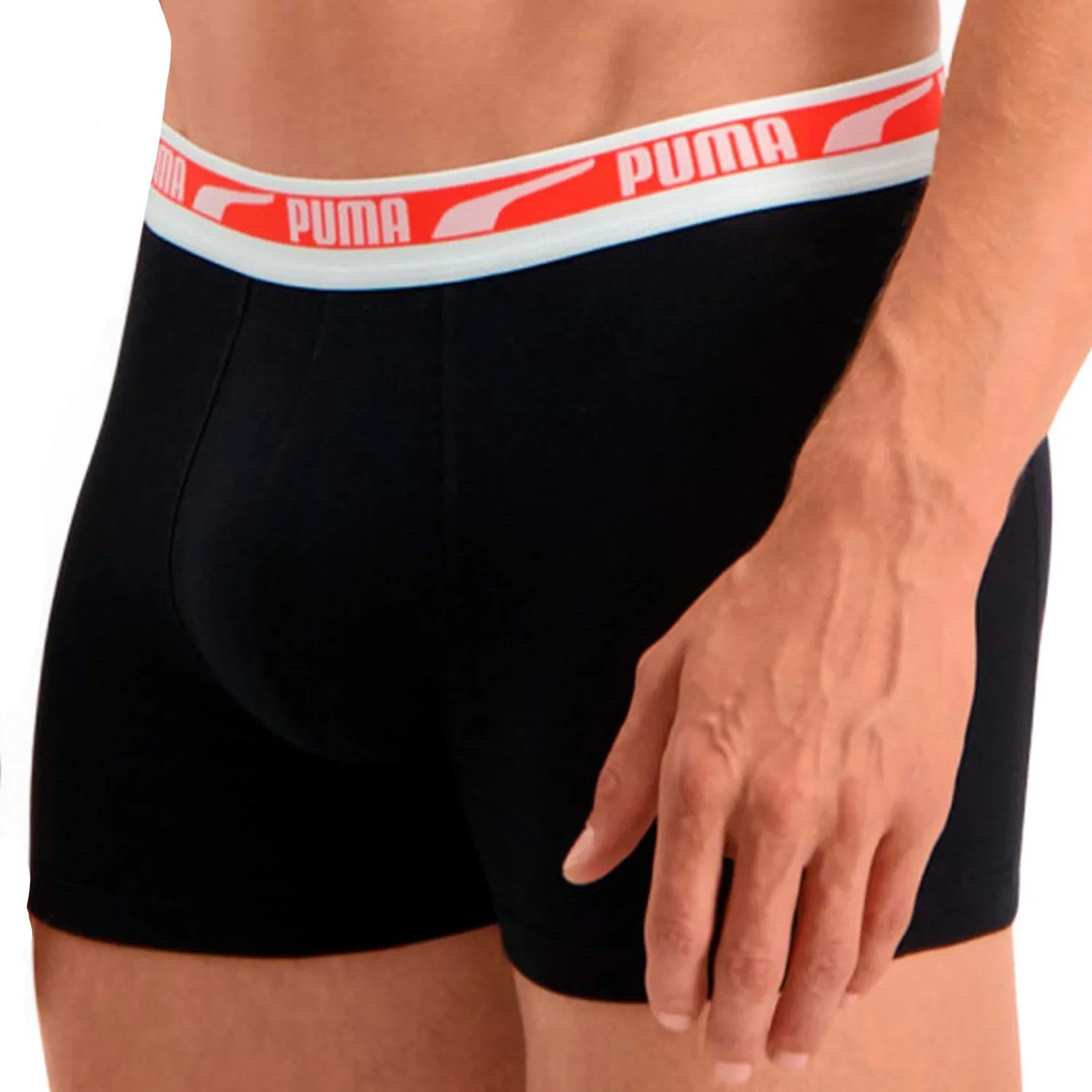 Boxer Multi logo - noir (Lot de 2) - Puma : vente shorty boxers hom...