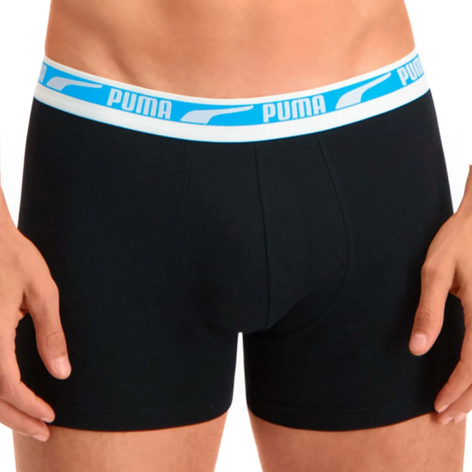 Boxer Multi logo - noir (Lot de 2) - Puma : vente shorty boxers hom...