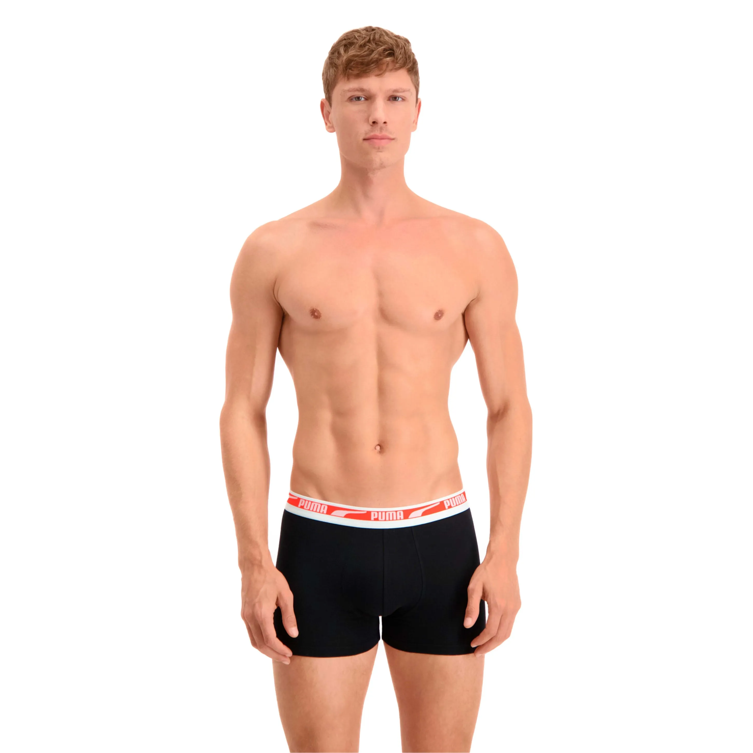 Boxer Multi logo - noir (Lot de 2) - Puma : vente shorty boxers hom...