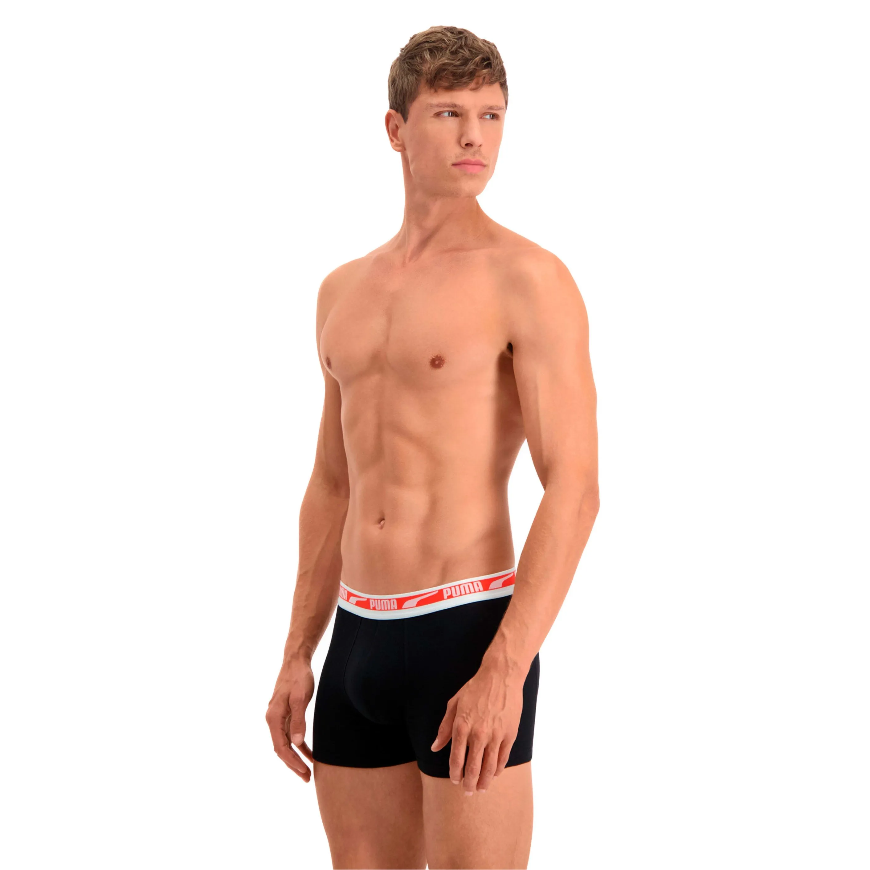 Boxer Multi logo - noir (Lot de 2) - Puma : vente shorty boxers hom...