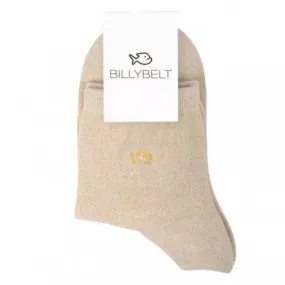 Chaussettes lurex beige/doré - BILLYBELT - coquerico