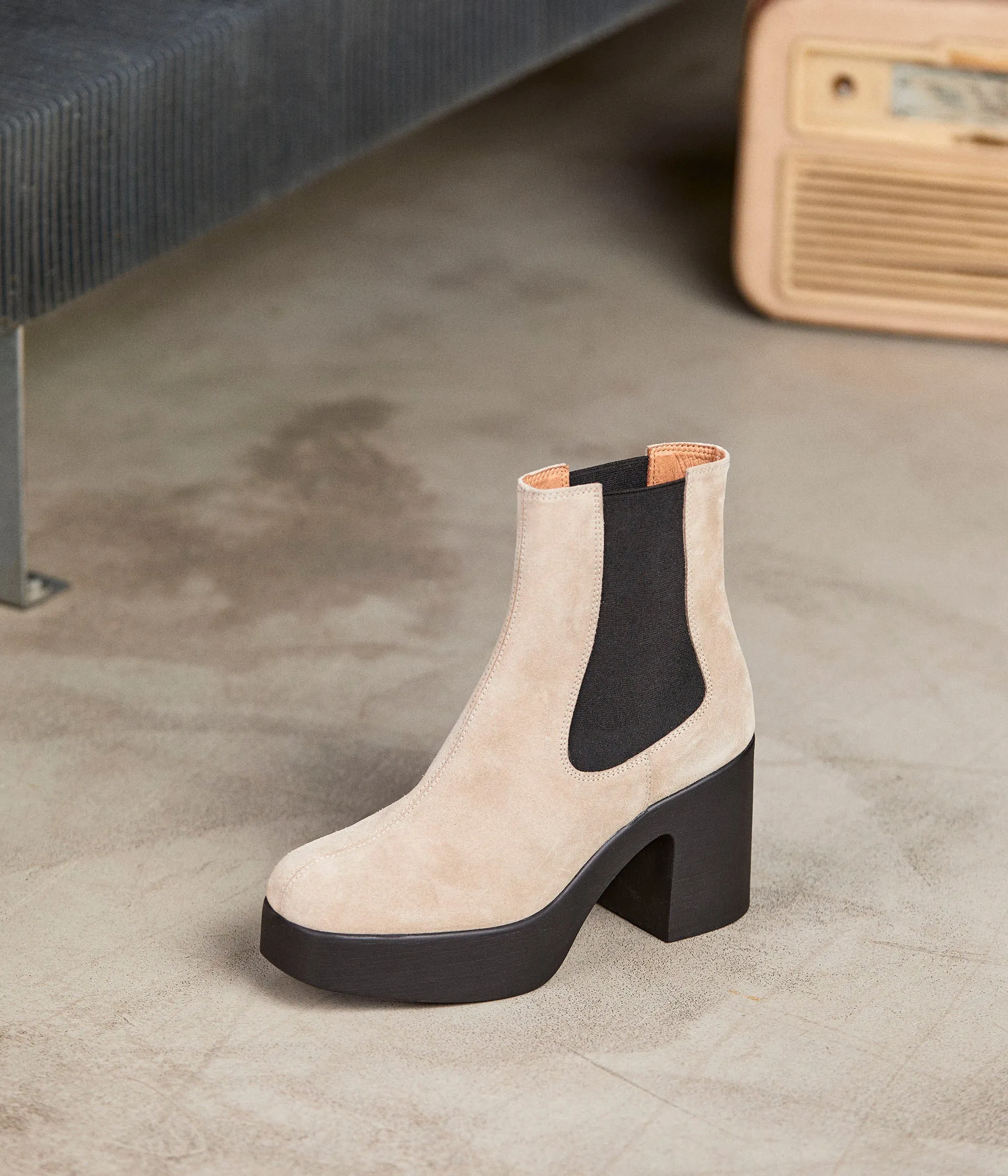 Chelsea boots taupe Imae