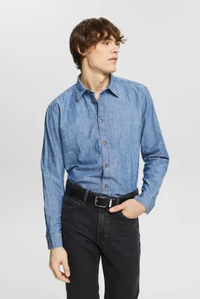 Chemise à col boutonné en chambray