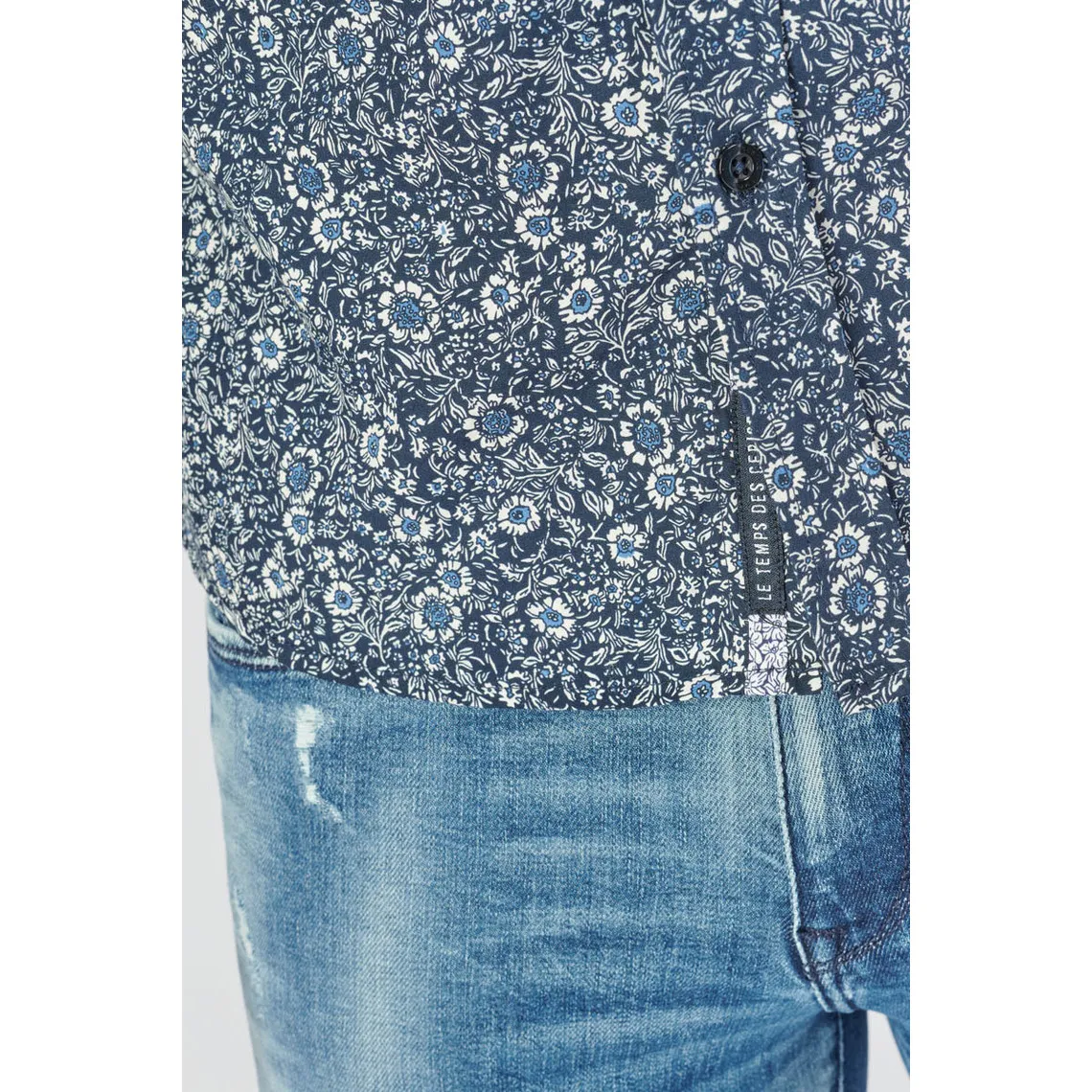 Chemise FABION bleu en coton | 3 Suisses