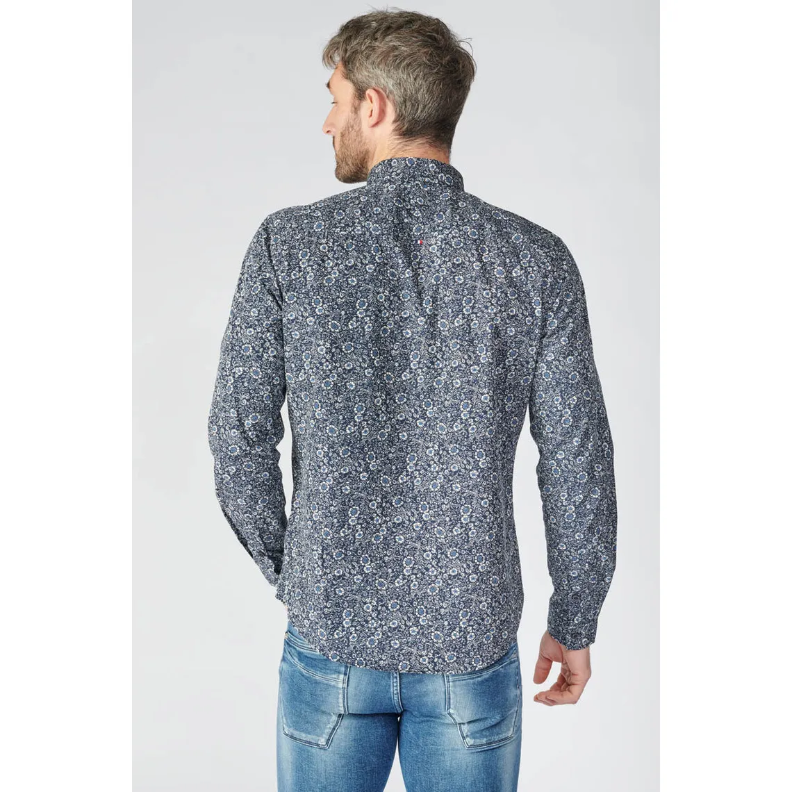 Chemise FABION bleu en coton | 3 Suisses