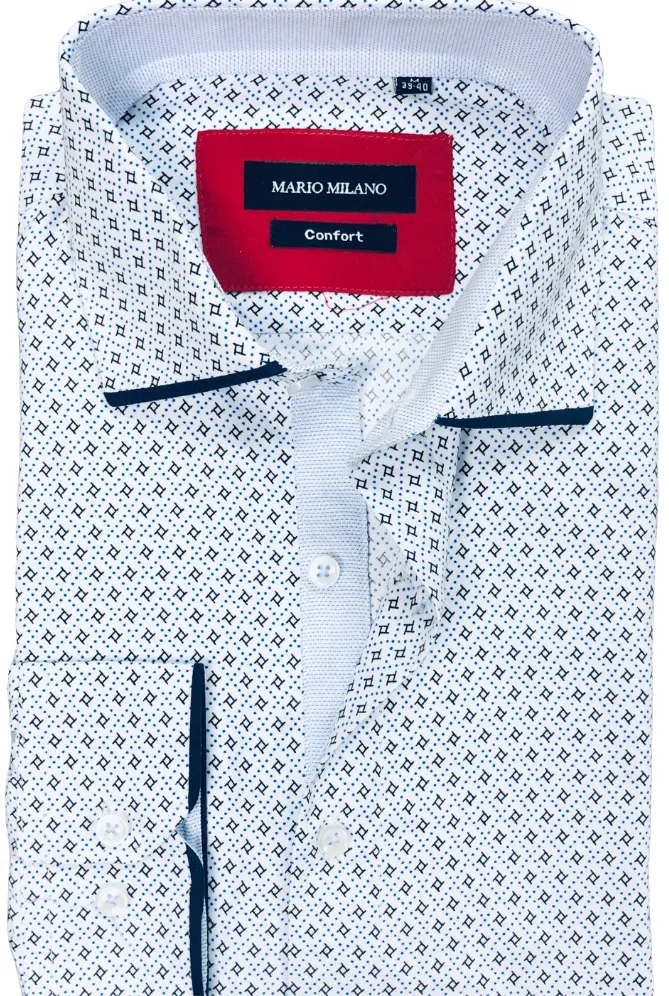 chemise homme blanche motifs étoile ninja