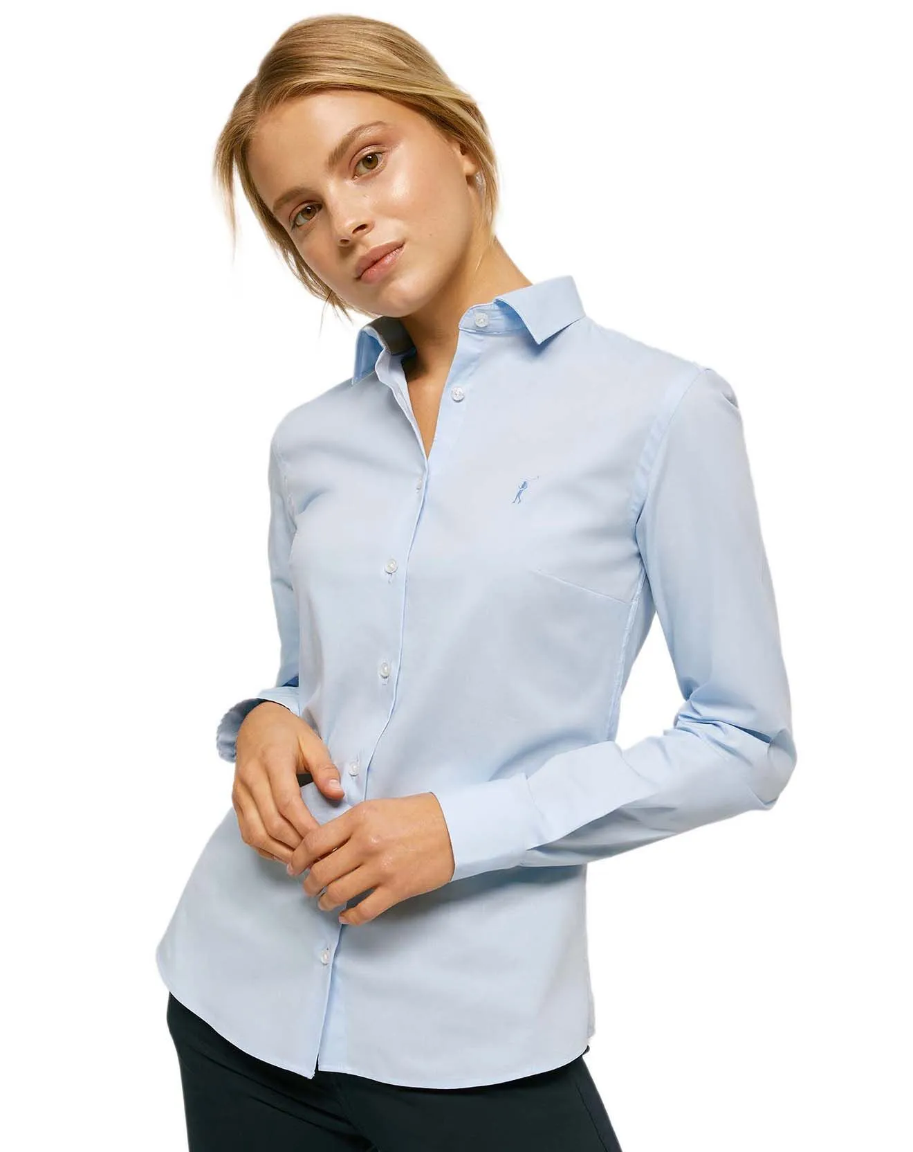 Chemise Miss Rigby Go Stretch bleu ciel