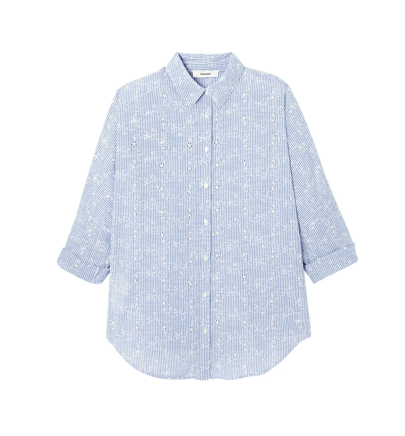 Chemise rayé oversize Femme - Rayé marine