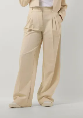 co'couture pantalon vola pleat pant en beige