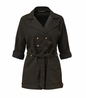 Combishort Trench Coat Noire Maison Saint Julien - Jane de Boy