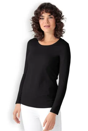 CORE T-shirt Femme - manche longue noir