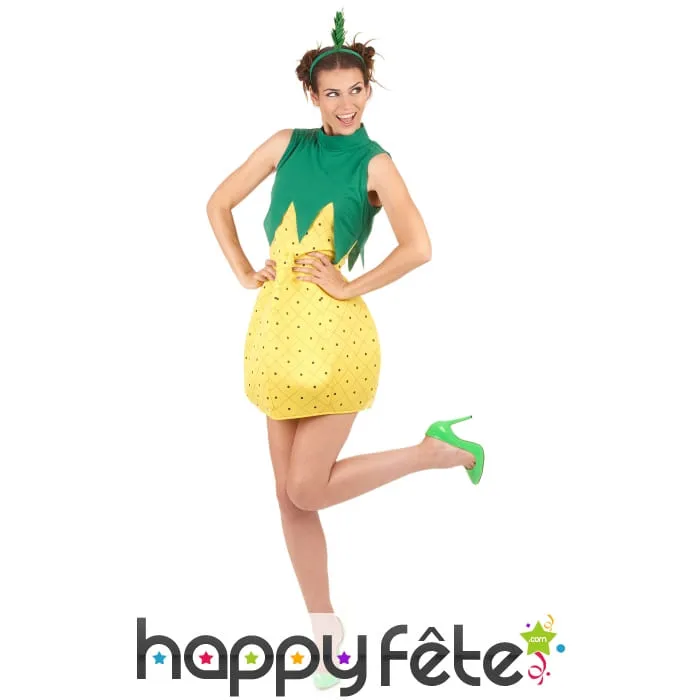 Costume robe ananas courte