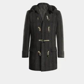 Duffle coat grise avec coudières