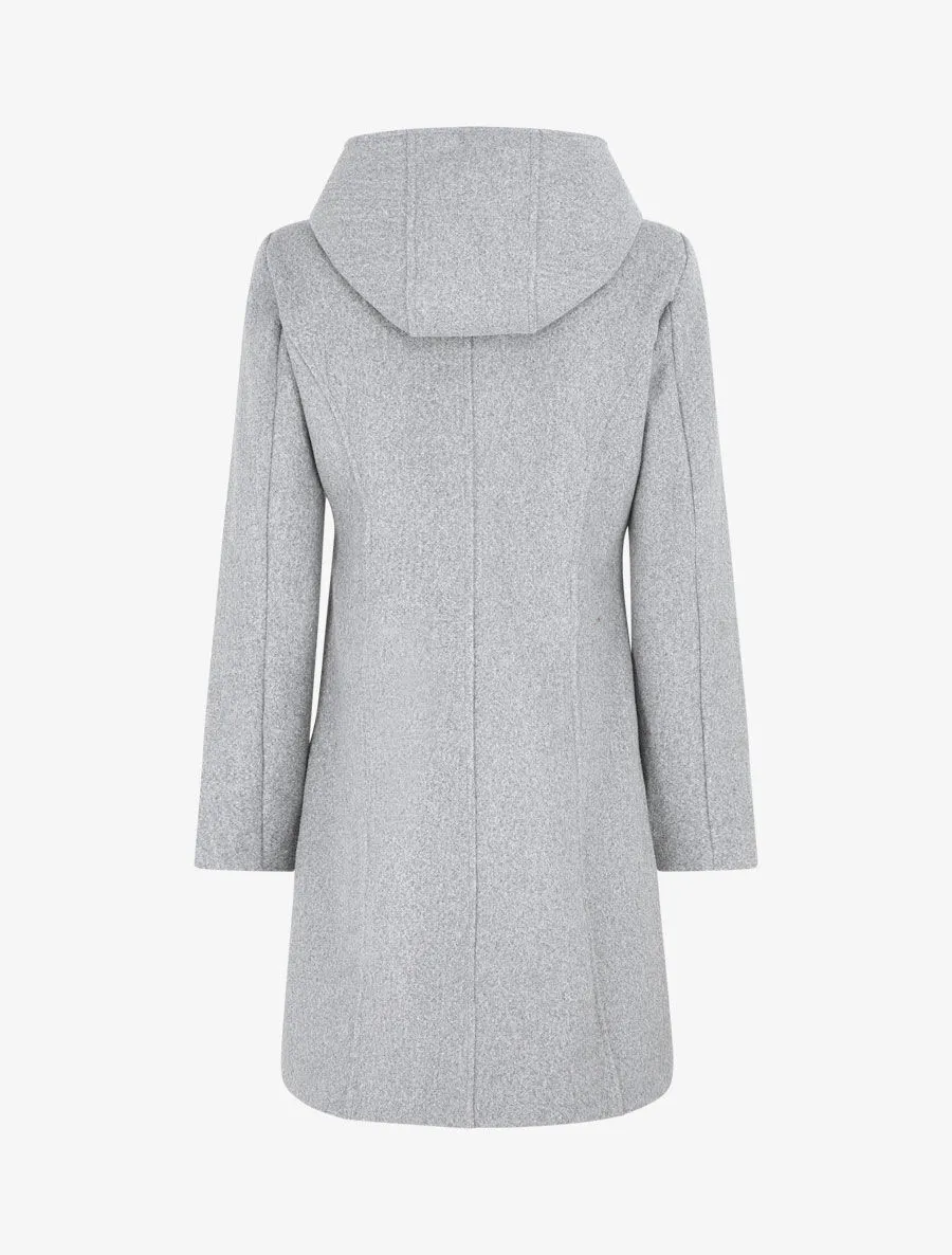 Duffle coat long coupe droite