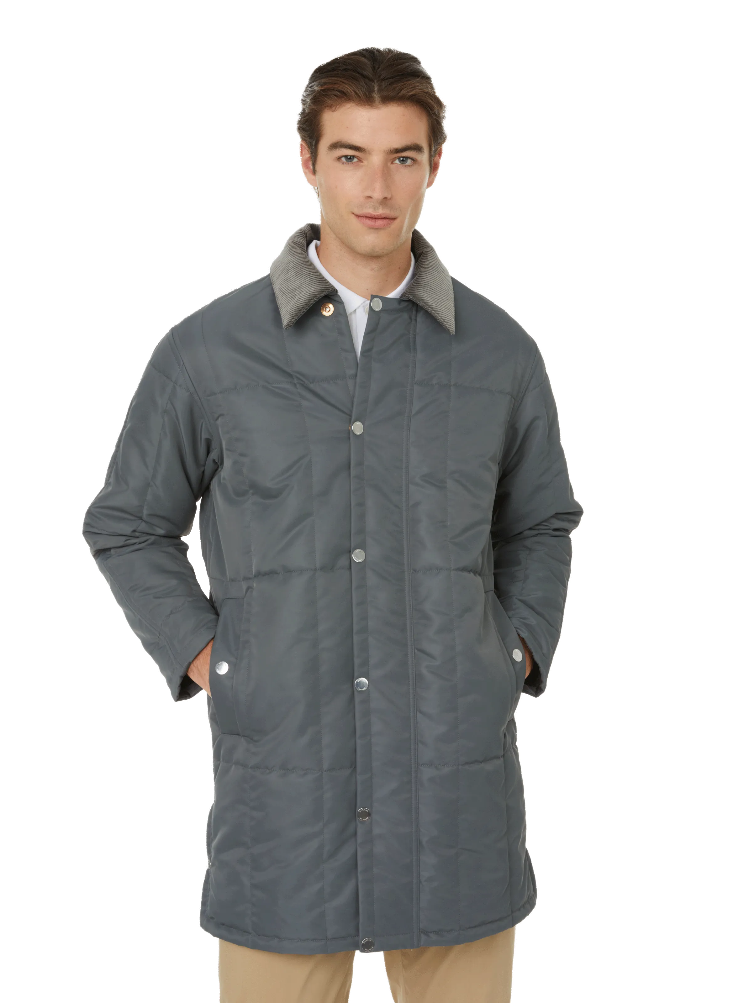 DUNHILL  Manteau matelassé - Gris