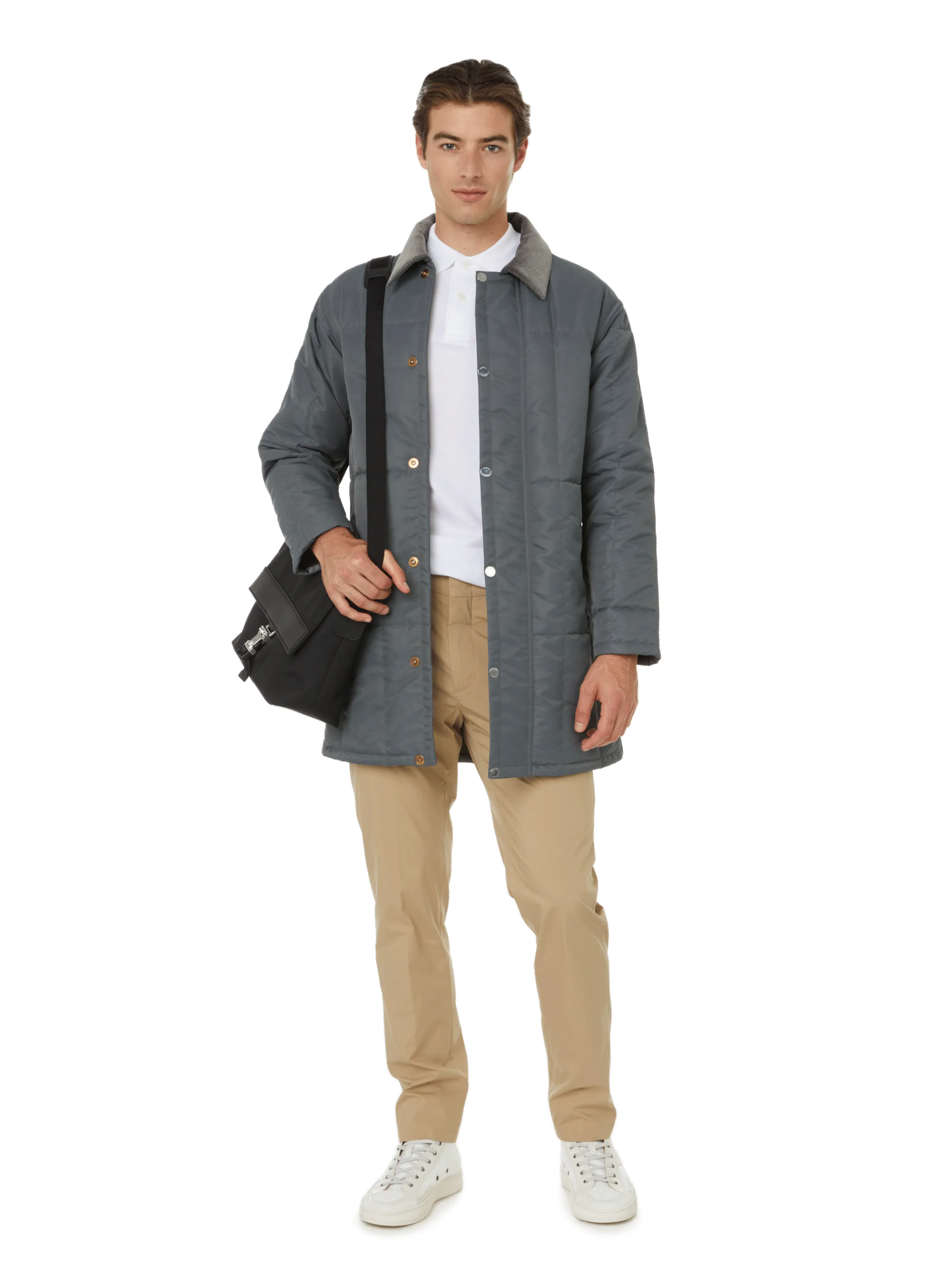 DUNHILL  Manteau matelassé - Gris