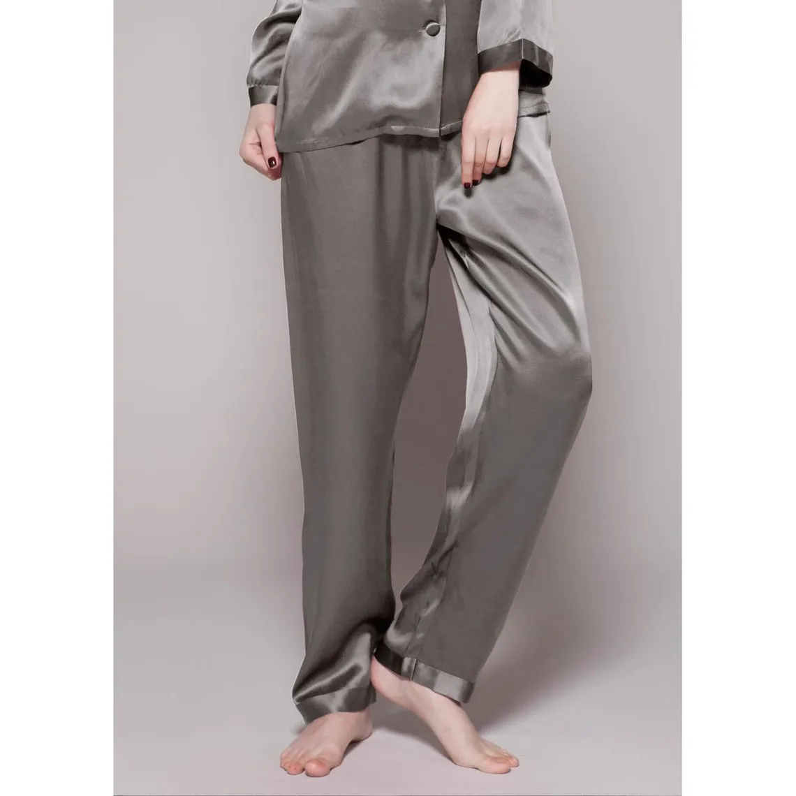 Ensemble De Pyjama En Soie  gris foncé | 3 Suisses