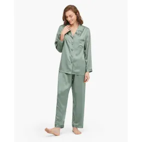 Ensemble De Pyjama En Soie  vert foncé | 3 Suisses