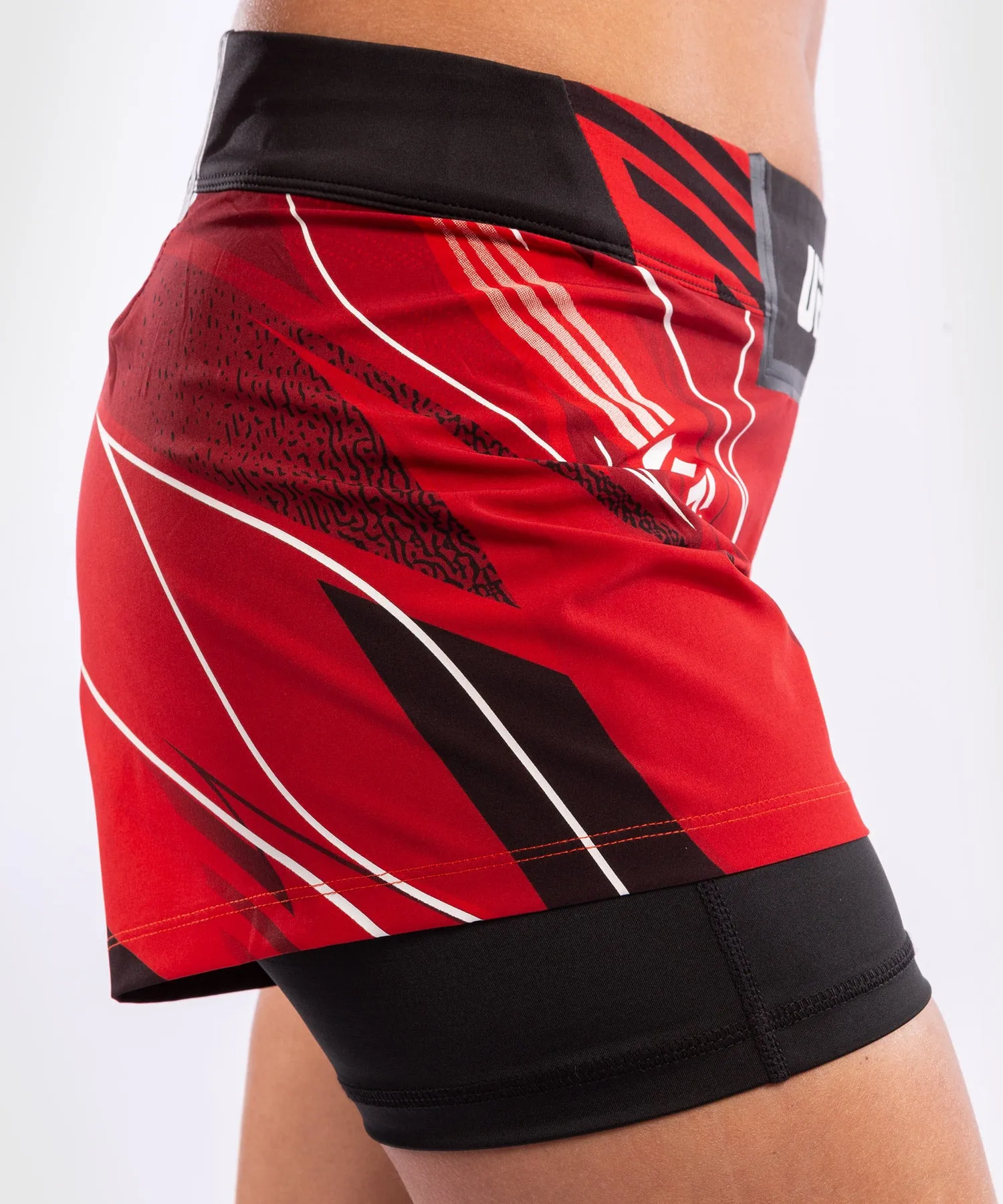 Fightshort Femme UFC Venum Authentic Fight Night - Coupe Courte - Rouge