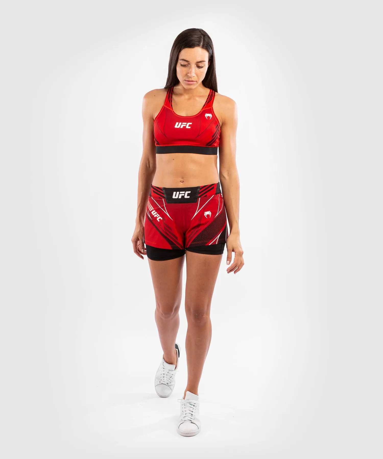 Fightshort Femme UFC Venum Authentic Fight Night - Coupe Courte - Rouge