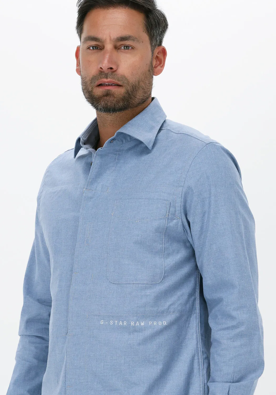 g-star raw chemise décontracté secret utility reg shirt en bleu